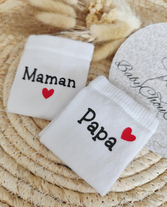 Chaussettes Maman ❤️ Papa ❤️