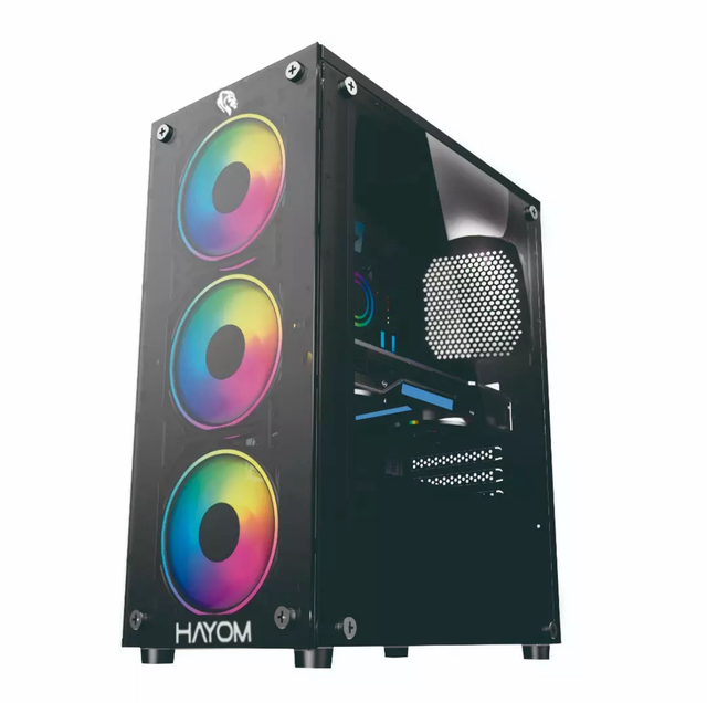 Gabinete COM FAN RGB LED 17-59 Pc Gamer Vidro Frontal E Lateral Temperado