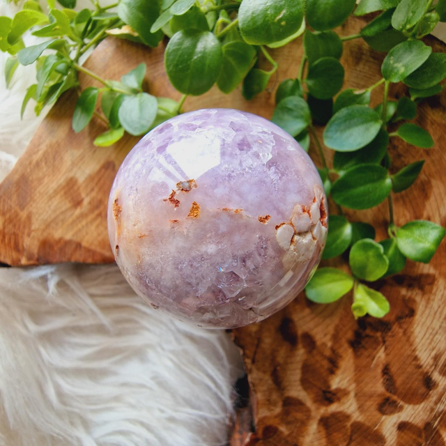 Pink Amethyst And Amethyst Sphere - D 160g