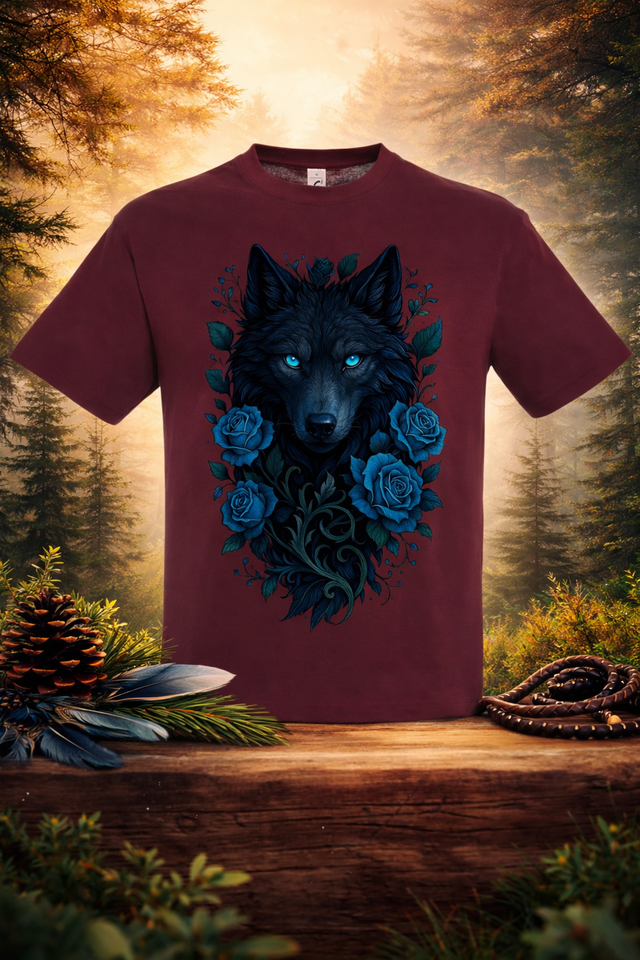 🌹 T-shirt Homme Bordeaux - Âme sauvage 
