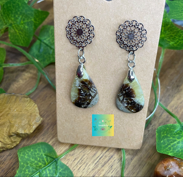 🍂🍁Boucles d'oreilles Septaria