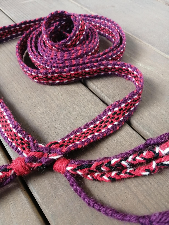 Handwoven wool band/belt