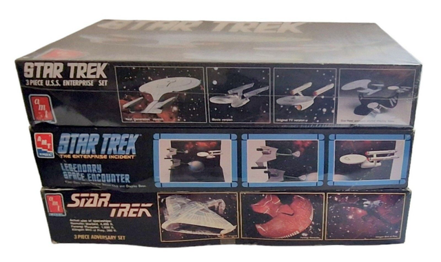Star Trek 3 piece Adversary set, 3 piece Enterprise, Enterprise incident kits