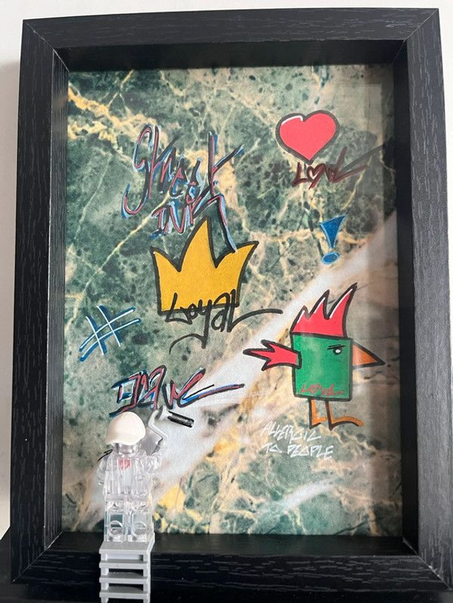 Tableau avec figurine lego love