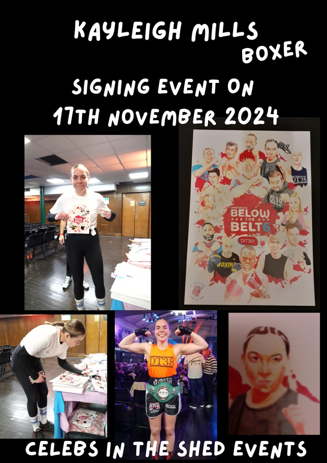 Kayleigh Mills Limited Edition Signed A4 Portrait Print At Boxing Signing On 17th November 2024 BUY NOW