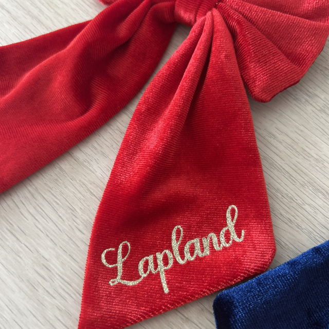 Personalised Christmas Velvet Hair Bow