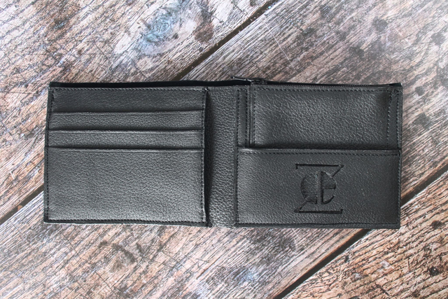  Portefeuille Cuir Noir Veau Grainé