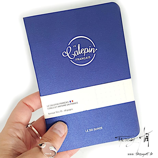 LE CALEPIN FRANCAIS - CARNET 10*15CM BLEU A POINTS - CF001