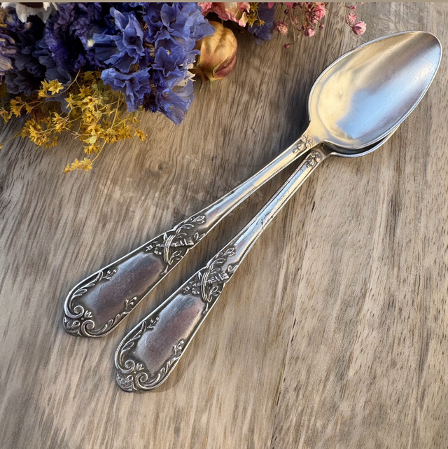 Duo cuillères en ÉTAIN 5