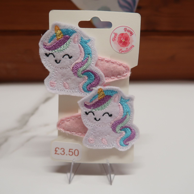 SALE! Machine Embroidered Hair Clips