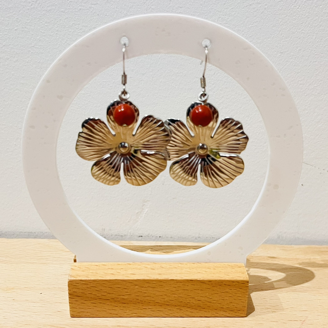 Fleurs Jaspe rouge–pièce unique