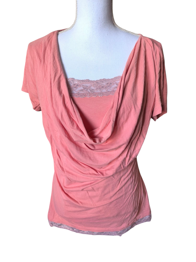 Tee-shirt 2 en 1 drapé 42/44 (Bonprix)