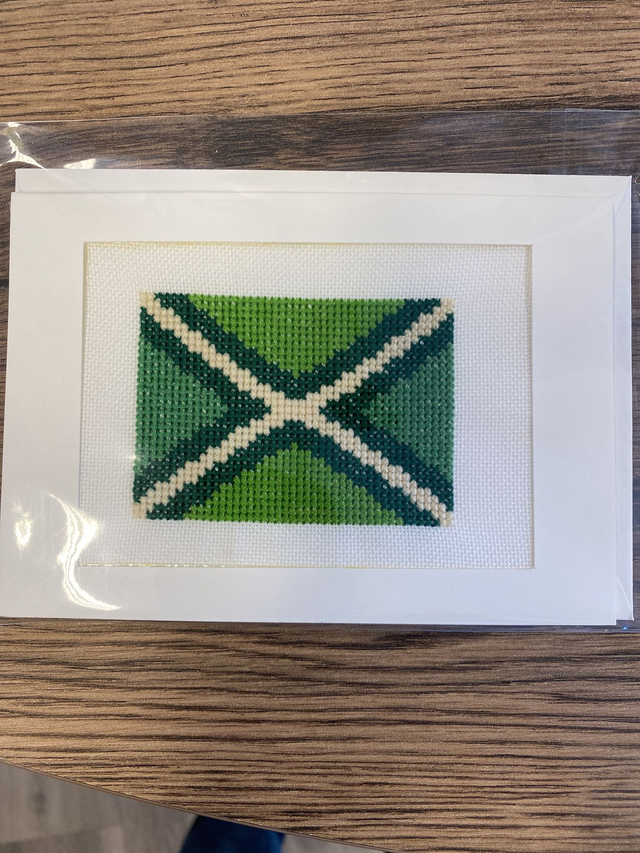 Achterhoek geborduurde kaart