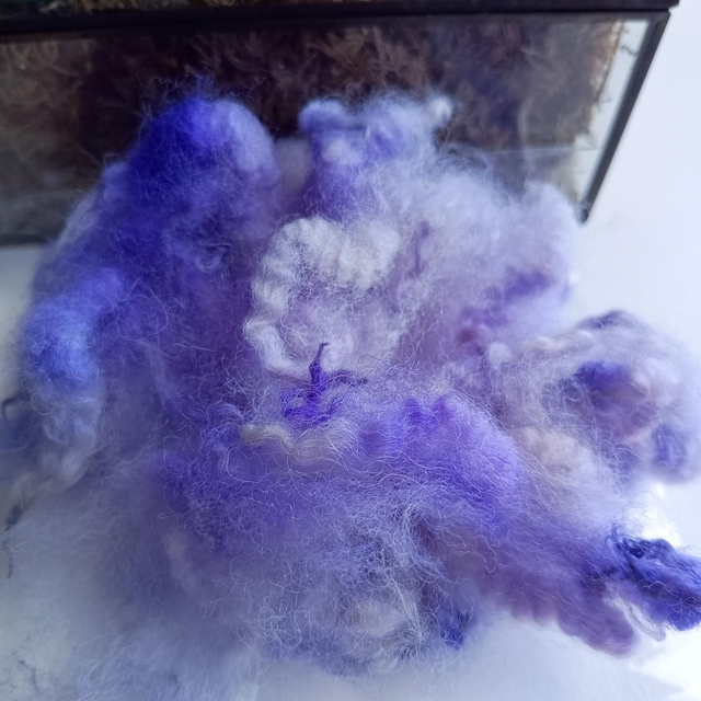 Effects Fibre - Scoured and Hand Dyed Shetland x Kent Romney.
