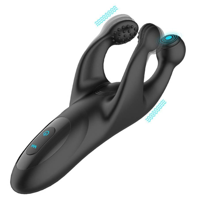 Vibrador Peniano com Estimulador de Testículos 