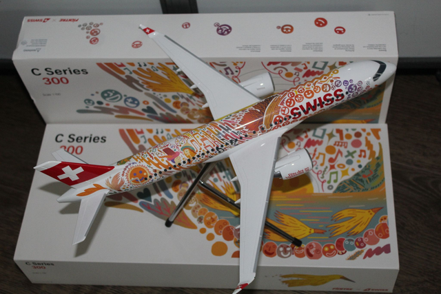 Swiss Bombardier CS300 Modell, 1:100 &quot;Fête de Vignerons&quot;