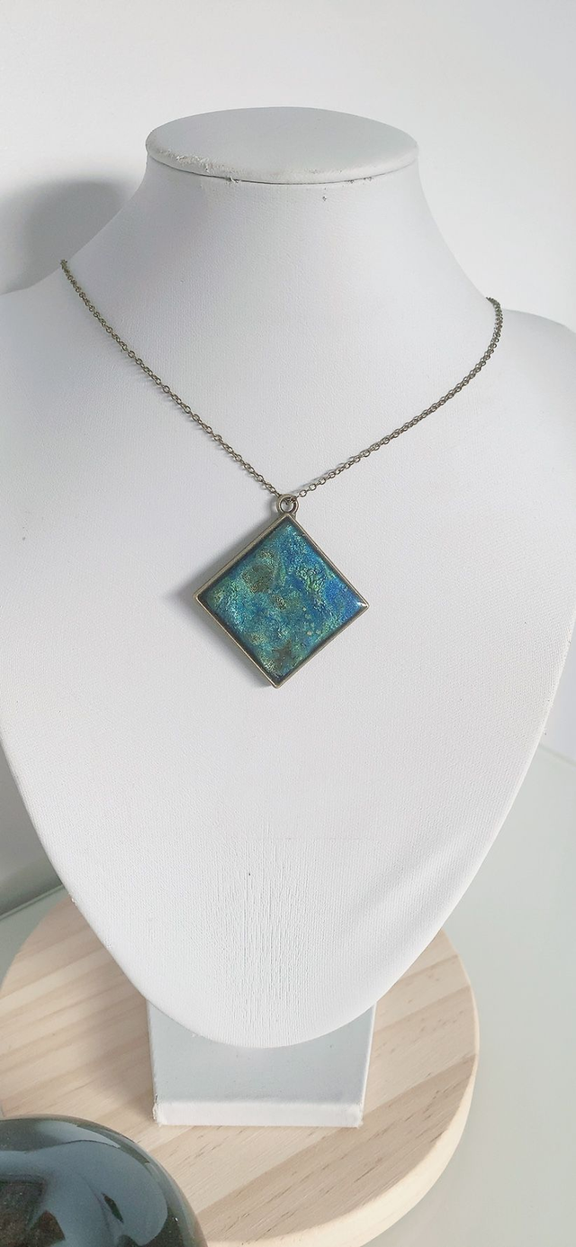 Collier Peint à la main " Fond Marin"