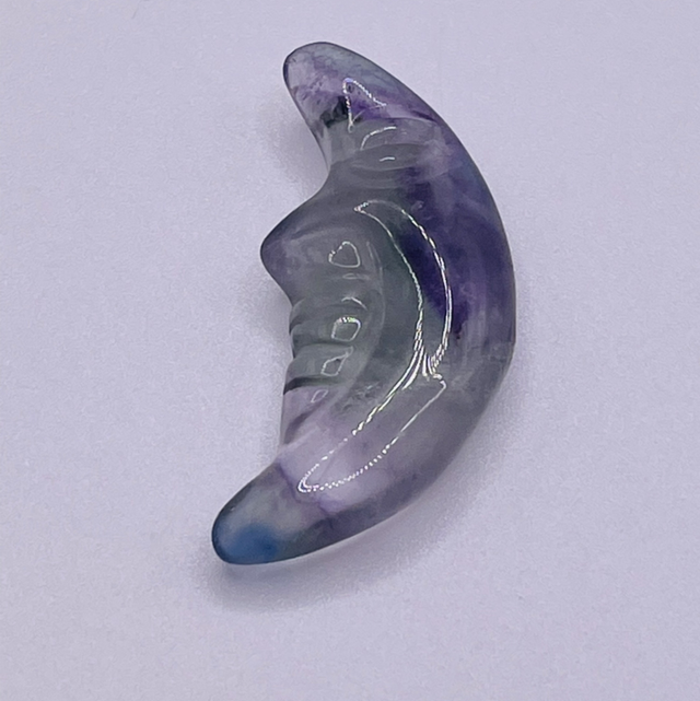 Fluorite Moon with Face