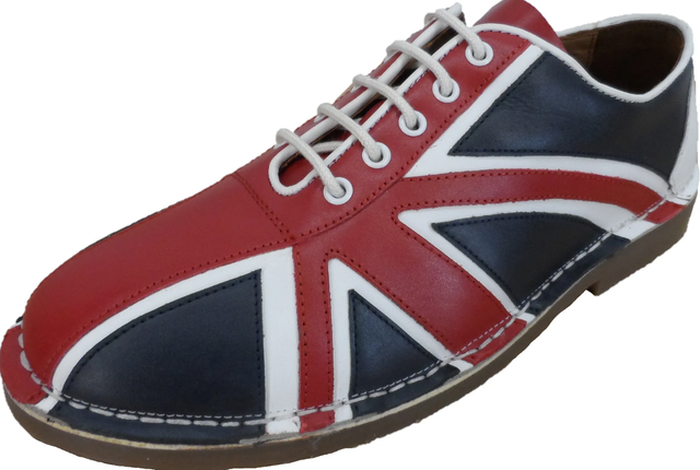 Ikon Original Happy Jack Mens Red/White/Blue Mod Bowling Shoes