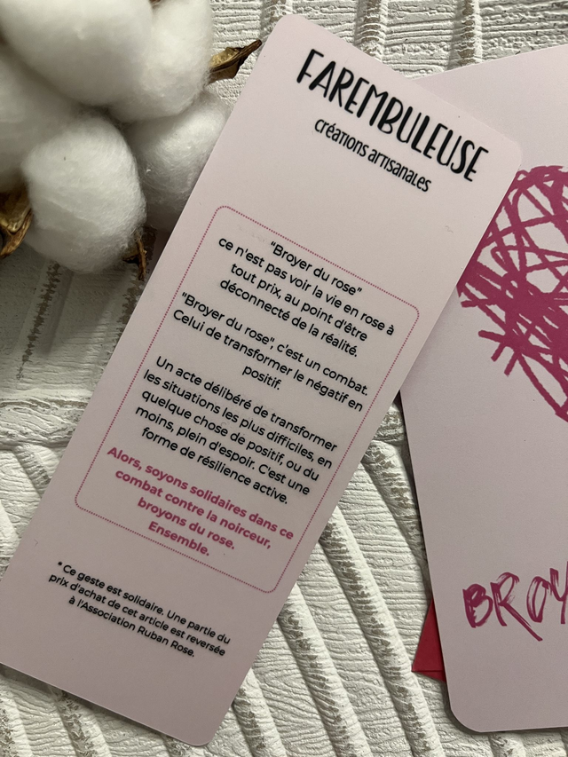 Marque-pages "Broyons du Rose"