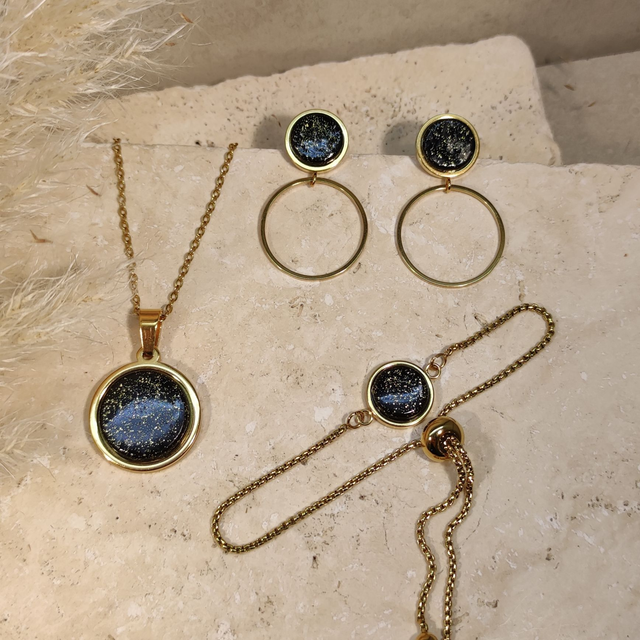 Sternenhimmel | Schwarz | Gold 