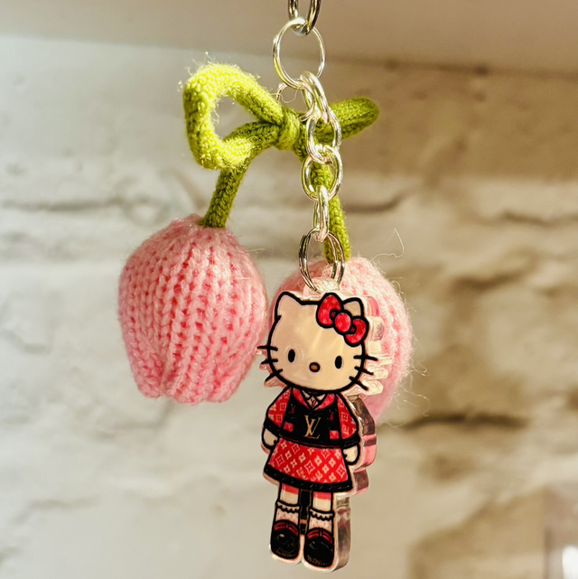 Hello Kitty & Tulips Keychain designer detail 2 designs