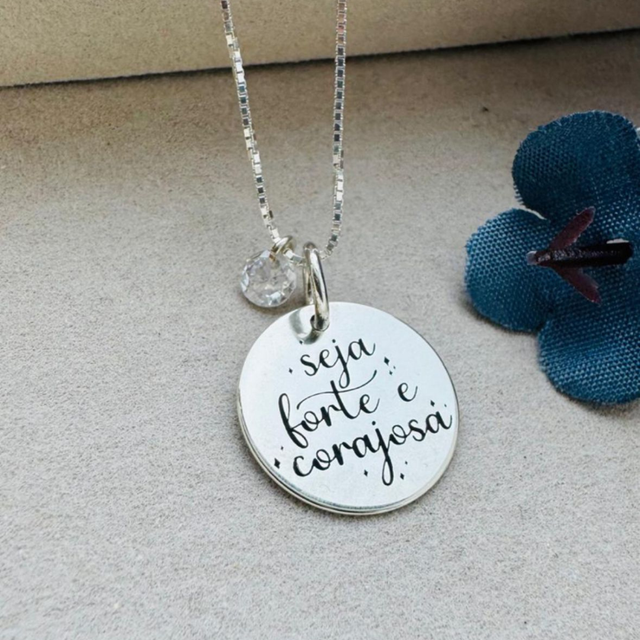 Corrente Seja Forte e corajosa 45cm