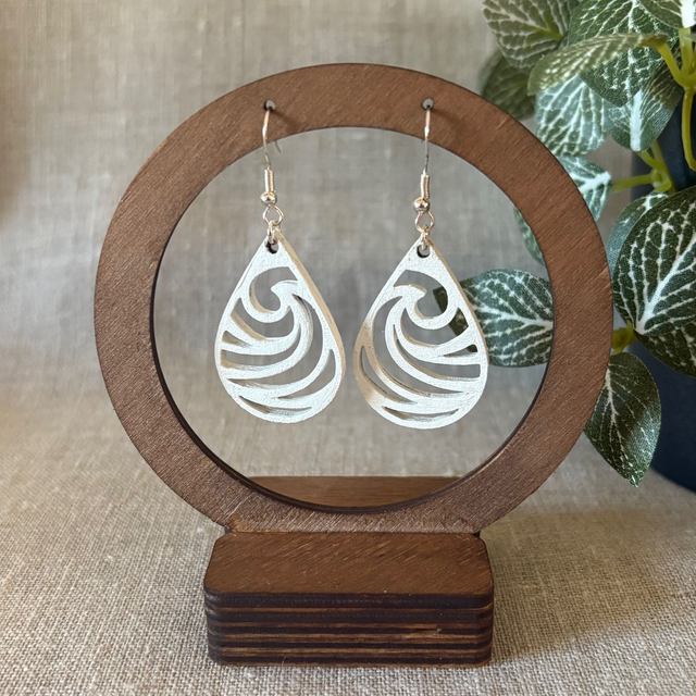 Boucles d'oreilles GOUTTES BLANCHES