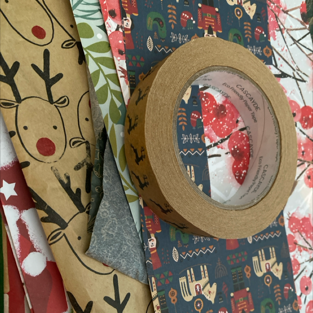 Christmas Mystery Paper Tape with FREE Wrapping Scrap Pack 