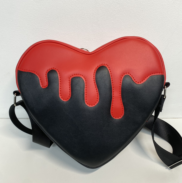 Black Heart shaped crossbody Bag 