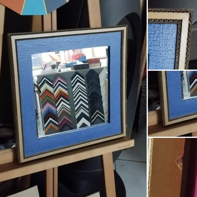 Miroir carré en carton recyclé 