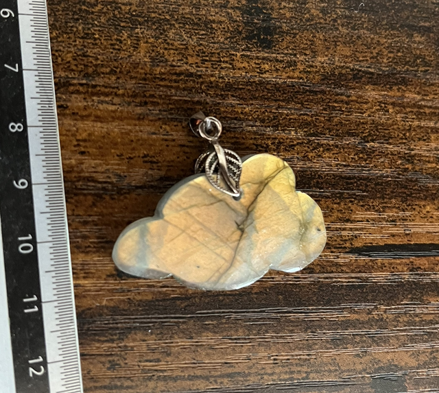 Pendentif en Labradorite Nuage d’orage et bélière argent