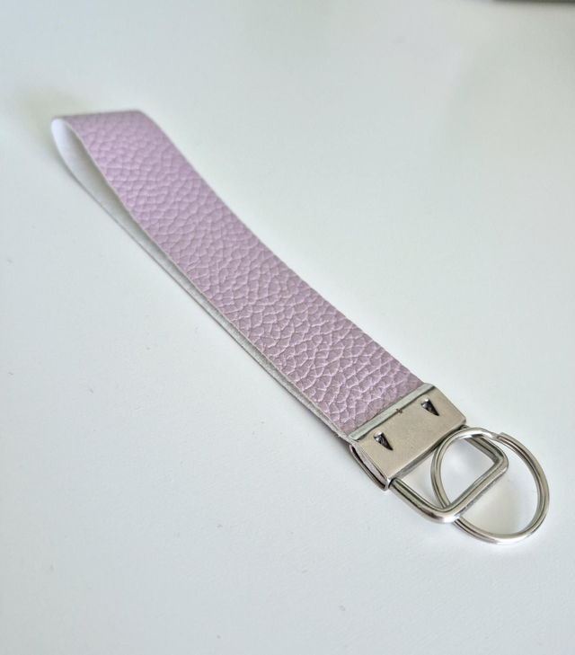 Lilac Patterned Faux Leather Wristlet 