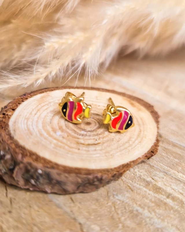 Boucles d'oreilles puces "Poissons" 