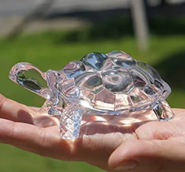 Prachtig kristallen schildpad beeldje (8,3cm)