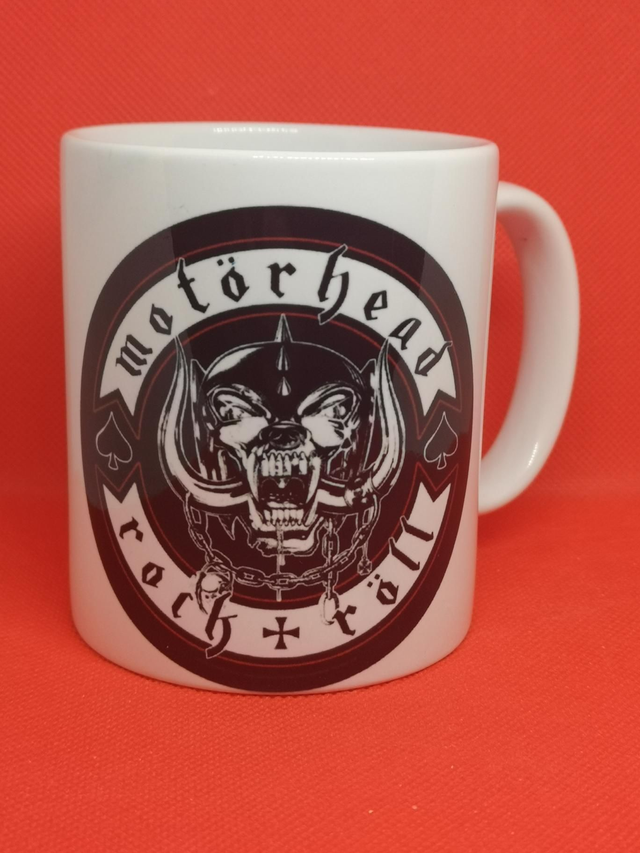 Custom Unofficial Printed Motorhead "Rock &amp; Roll" Logo Mug. 