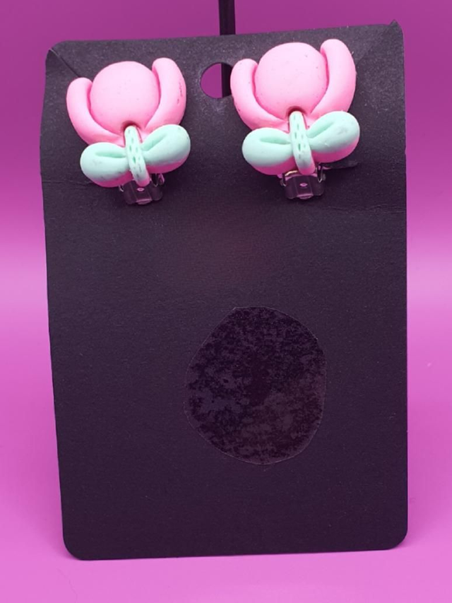 Clip Ons Dark Pink Tulip