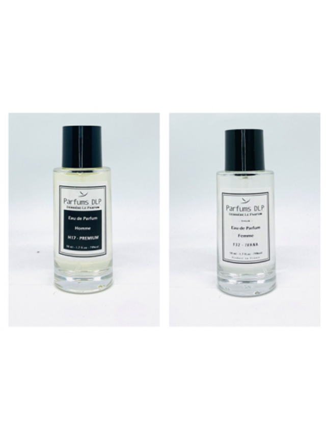 Duo Flacon Prestige F32 - IVANA (Coco Mademoiselle) +Flacon Prestige H17 - PREMIUM (Terre d'Hermès) 50 ml.