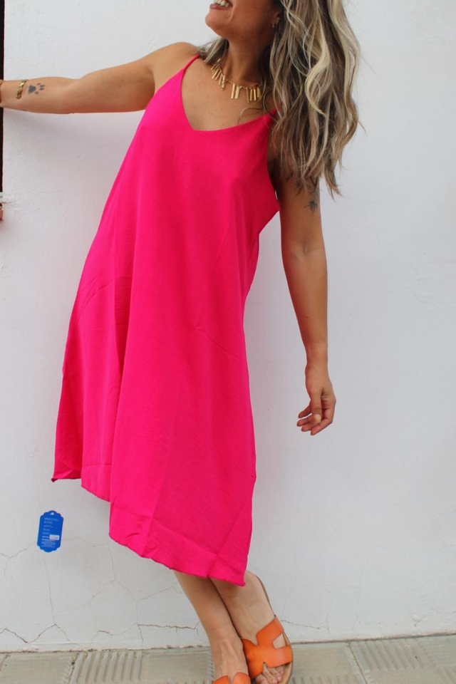 Vestido Corto Low Fresa