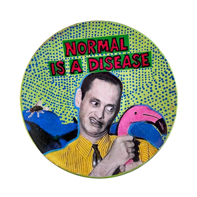 &quot;Normal is a Disease&quot; Green Upcycled Trinket Dish - House of Frisson