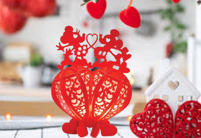 Lanterne rouge Mickey St Valentin 