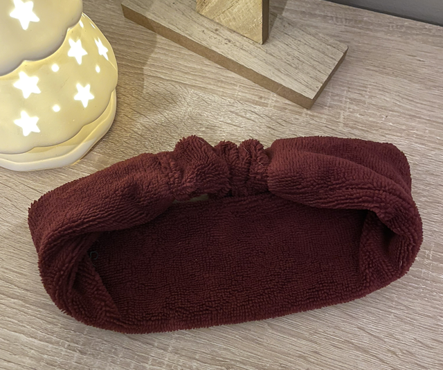 Bandeau soin visage bordeaux