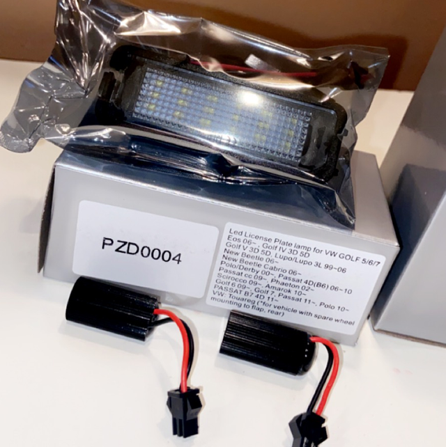 Volkswagen LED Rear Number Plate Lights 