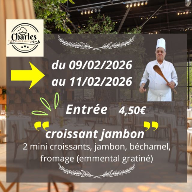 Croissant jambon ( 1 personne )