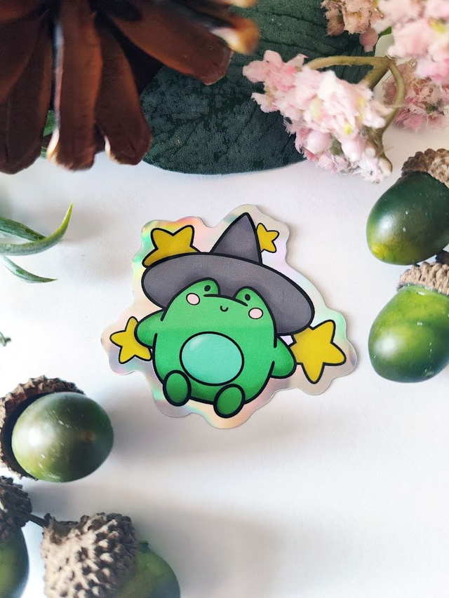 Magical Frog Holographic Sticker