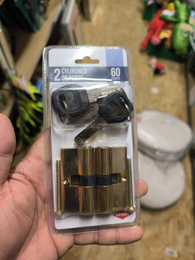 CYLINDRES DE PORTE X2 60 mm