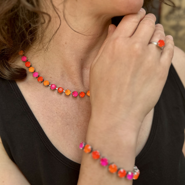 Collier DEVA KLASSIK BIG Electric Pink Orange