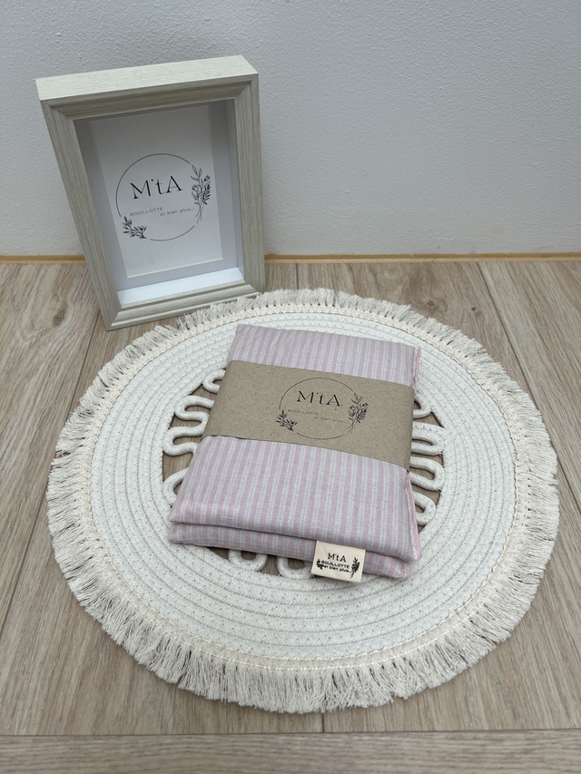 Bouillotte Standard Rayée rose