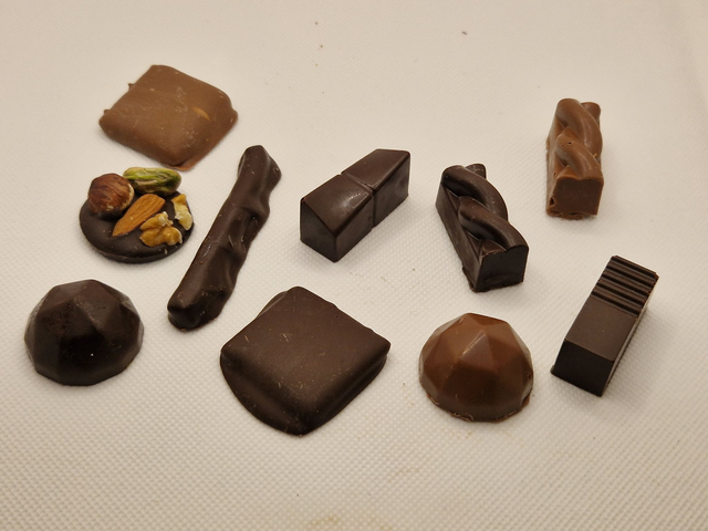 Assortiments chocolat noir et lait