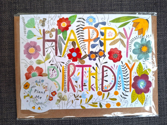 Seed greeting card - happy birthday